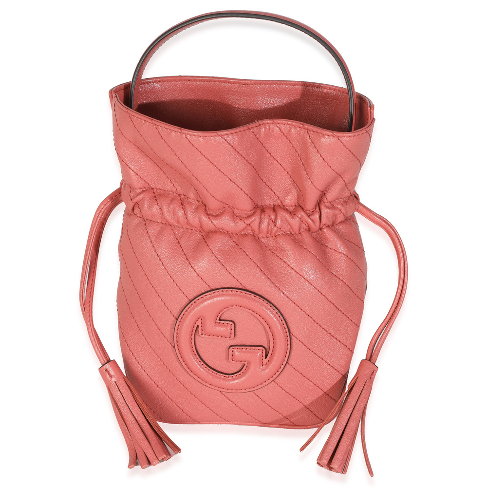 Gucci Pink Calfskin Blondie Bucket Bag